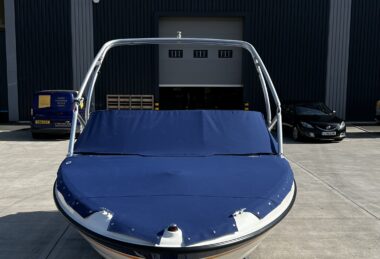 Custom Blue Over-Screen Speedboat Cockpit Tonneau