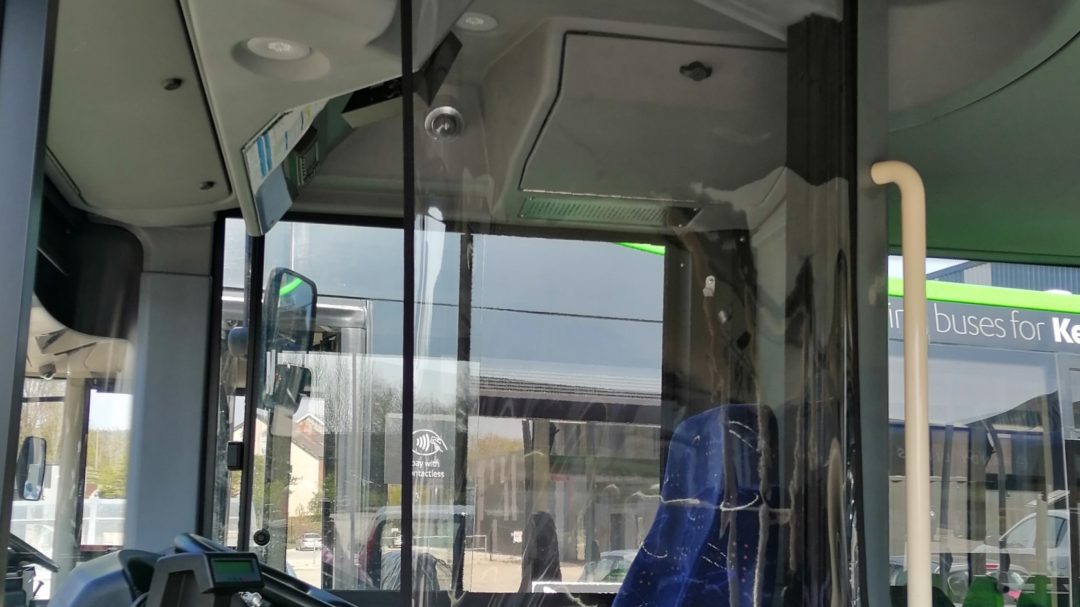 Bus driver protective screen