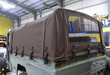 Custom Brown Land Rover Cover