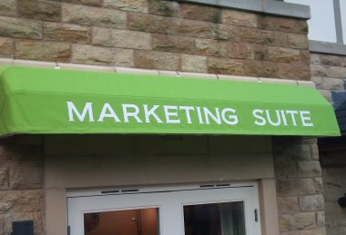 Custom Lime Green Commercial Dutch Canopy With Signage