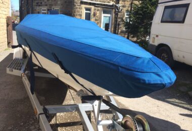 Custom Blue Speed Boat Overall Cover