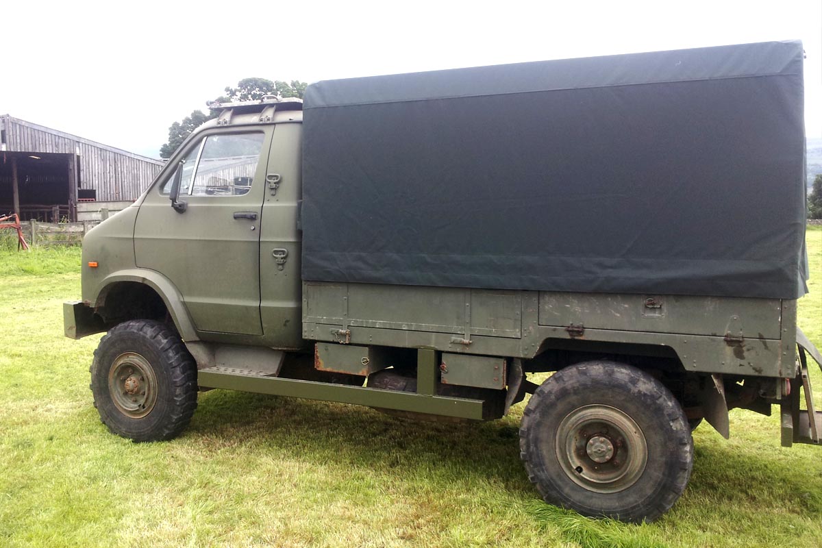 Custom Army-Green Military Vehicle Cover