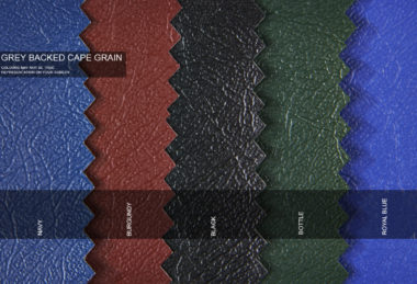 Poly PVC Grey-Backed Cape Grain Fabric Swatches