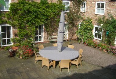 Custom Protective Grey Garden Furniture Overall Cover
