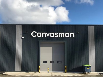 Canvasman building and sign