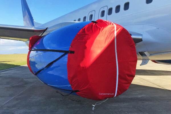 On-wing Intake and Exhaust Cover for a Jet Engine